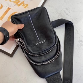 Мужская сумка PRADA из импортной телячьей кожи, модель 6035 Изгот