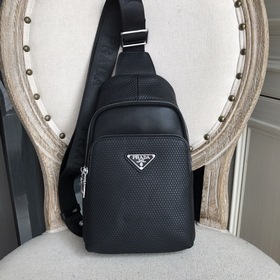 PRADA Мужская сумка через плечо из импортной кожи теленка, модель