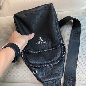 Мужская сумка PRADA из кожи, модель 6041 Предназначена исключител