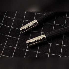 PRADA Весенне-летние брюки Ткань с черно-белым клетчатым узором,