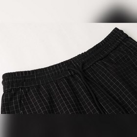 PRADA Весенние брюки Новая модель Ткань с черно-белым клетчатым у
