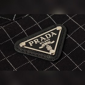 PRADA Весенние брюки Новая модель Ткань с черно-белым клетчатым у