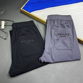 Классические брюки с логотипом бренда Prada Изготовлены из специ