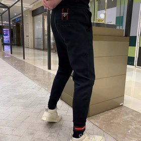 Классические брюки с логотипом бренда Prada Ткань изготовлена зак