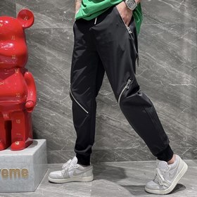 Классические брюки с логотипом бренда Prada Ткань изготовлена зак