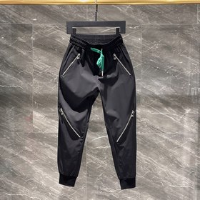 Классические брюки с логотипом бренда Prada Ткань изготовлена зак