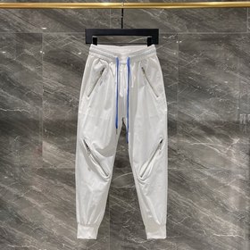 Классические брюки с логотипом бренда Prada Ткань изготовлена зак