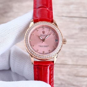 Роскошные женские часы Rolex 33 мм с тремя стрелками, сверхярким 