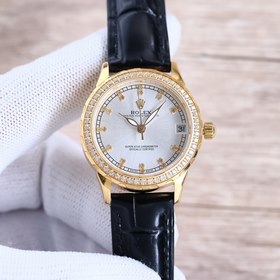 Роскошные женские часы Rolex 33 мм с тремя стрелками, сверхярким 