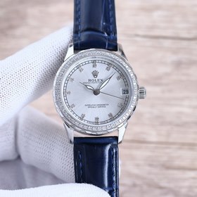 Роскошные женские часы Rolex 33 мм с тремя стрелками, сверхярким 