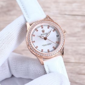 Роскошные женские часы Rolex 33 мм с тремя стрелками, сверхярким 