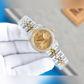Женские часы Rolex ①Корпус размером 28 мм, изготовленный из нержа
