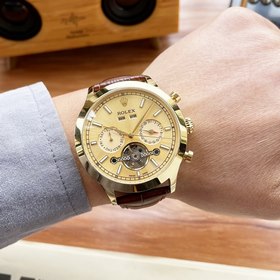 Роскошные мужские часы Rolex 42*13 мм Многофункциональный дизайн,