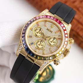 Rolex Внешний обод украшен сапфирами с радужным переходом цвета, 