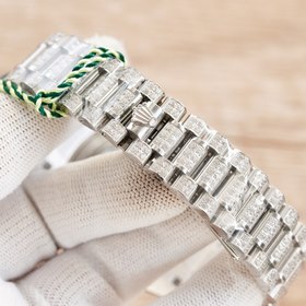 Мужские часы ROLEX с полным бриллиантовым убранством, диаметр 41 