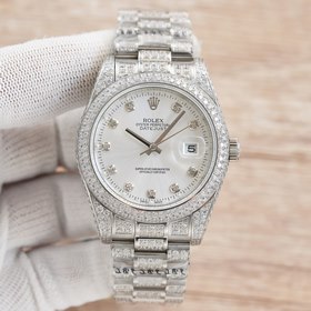 Мужские часы OLEX Rolex с полным бриллиантовым покрытием, диаметр