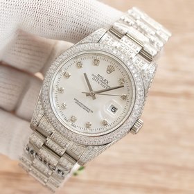 Мужские часы OLEX Rolex с полным бриллиантовым покрытием, диаметр
