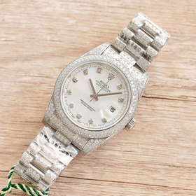 Мужские часы OLEX Rolex с полным бриллиантовым покрытием, диаметр