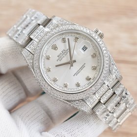 Мужские часы OLEX Rolex с полным бриллиантовым покрытием, диаметр