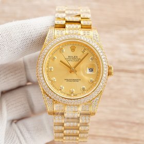 Мужские часы OLEX Rolex с полным бриллиантовым покрытием, диаметр