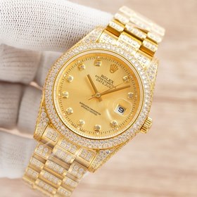 Мужские часы OLEX Rolex с полным бриллиантовым покрытием, диаметр