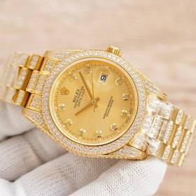 Мужские часы OLEX Rolex с полным бриллиантовым покрытием, диаметр
