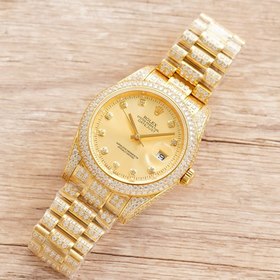 Мужские часы OLEX Rolex с полным бриллиантовым покрытием, диаметр