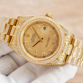 Мужские часы OLEX Rolex с полным бриллиантовым покрытием, диаметр
