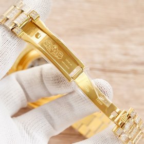 Мужские часы OLEX Rolex с полным бриллиантовым покрытием, диаметр