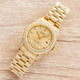 Мужские часы OLEX Rolex с полным бриллиантовым покрытием, диаметр