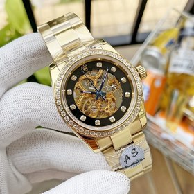 Роскошные мужские часы Rolex 36*13 мм . Эффектный ажурный дизайн,