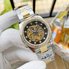 Роскошные мужские часы Rolex 36*13 мм . Эффектный ажурный дизайн,