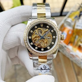 Роскошные мужские часы Rolex 36*13 мм . Эффектный ажурный дизайн,