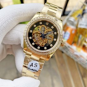 Роскошные мужские часы Rolex 36*13 мм . Эффектный ажурный дизайн,