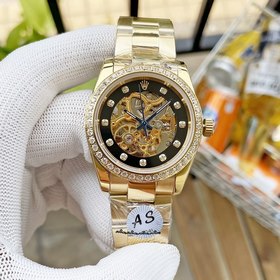 Роскошные мужские часы Rolex 36*13 мм . Эффектный ажурный дизайн,