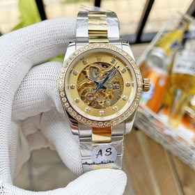 Роскошные мужские часы Rolex 36*13 мм. Экстравагантный ажурный ди