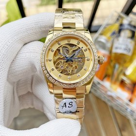 Роскошные мужские часы Rolex 36*13 мм. Экстравагантный ажурный ди