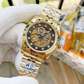 Роскошные мужские часы Rolex 36*13 мм. Экстравагантный ажурный ди