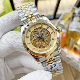 Роскошные мужские часы Rolex 36*13 мм. Экстравагантный ажурный ди
