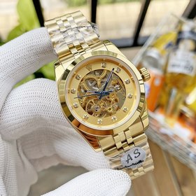 Роскошные мужские часы Rolex 36*13 мм. Экстравагантный ажурный ди