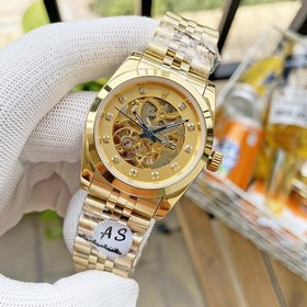 Роскошные мужские часы Rolex 36*13 мм. Экстравагантный ажурный ди