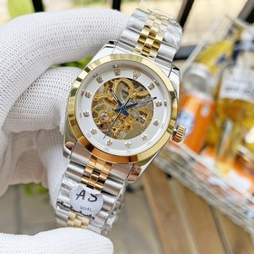 Роскошные мужские часы Rolex 36*13 мм. Экстравагантный ажурный ди