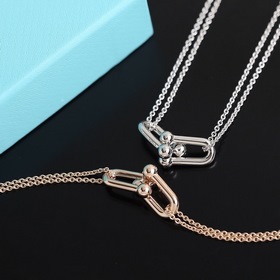 Двойное колье с кольцамиз коллекции Tiffany HardWear Двойные коль