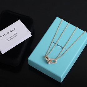 Двойное колье с кольцамиз серии Tiffany HardWear Двойные кольца с