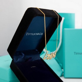 Tiffany LOVE буква, цепочка с бриллиантами Ожерелье из серебра 9