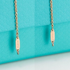 Tiffany LOVE буква, цепочка с бриллиантами Ожерелье из серебра 9