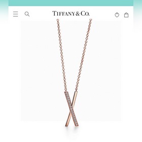 Ожерелье Tiffany с перекрещенными полубриллиантами Изысканный и