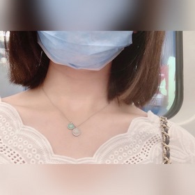 Tiffany Сердцевидный круглый кулон с двумя пластинкамиз эмали из