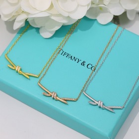 Колье Tiffany с узлом с бриллиантами, изготовлено из серебра 925