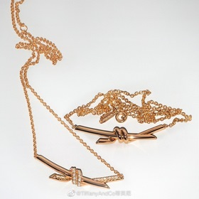 Колье Tiffany с узлом с бриллиантами, изготовлено из серебра 925